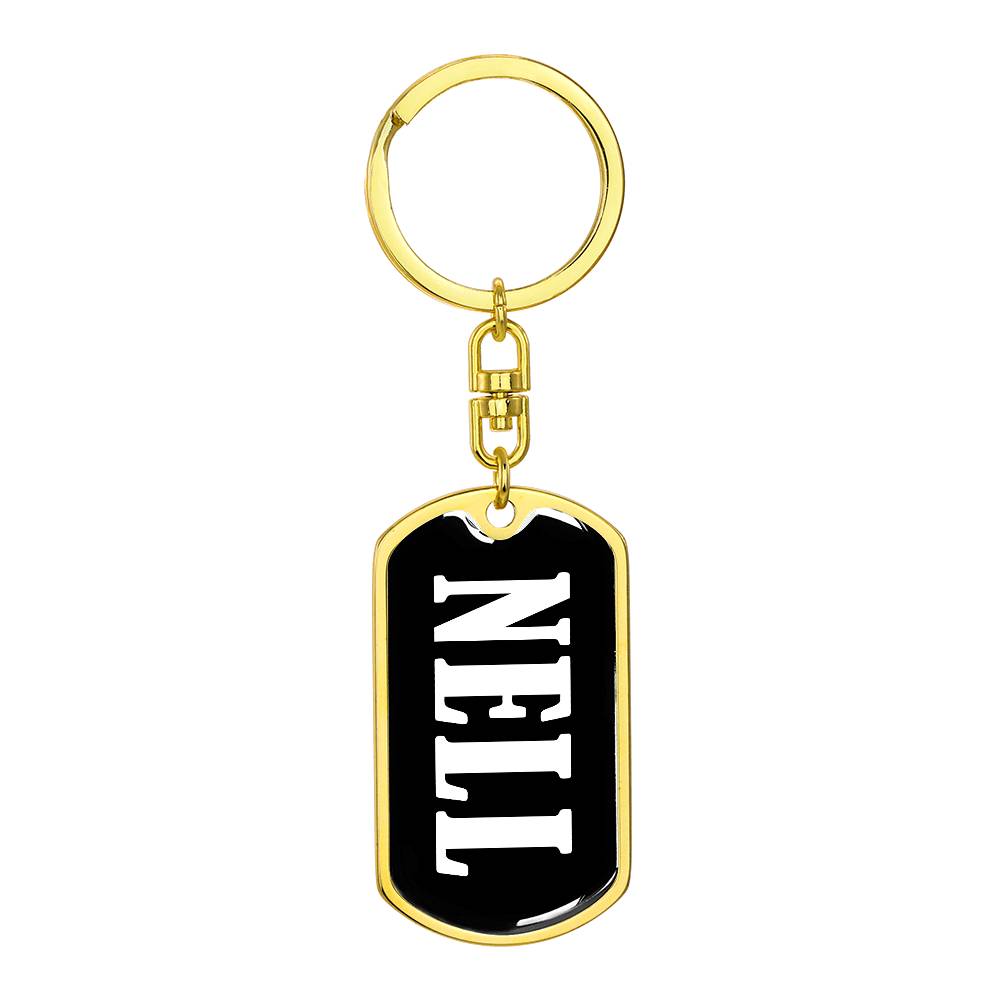 Nell v03 - Luxury Dog Tag Keychain