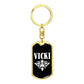 Vicki v03a - Luxury Dog Tag Keychain