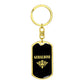 Geraldine v02a - Luxury Dog Tag Keychain