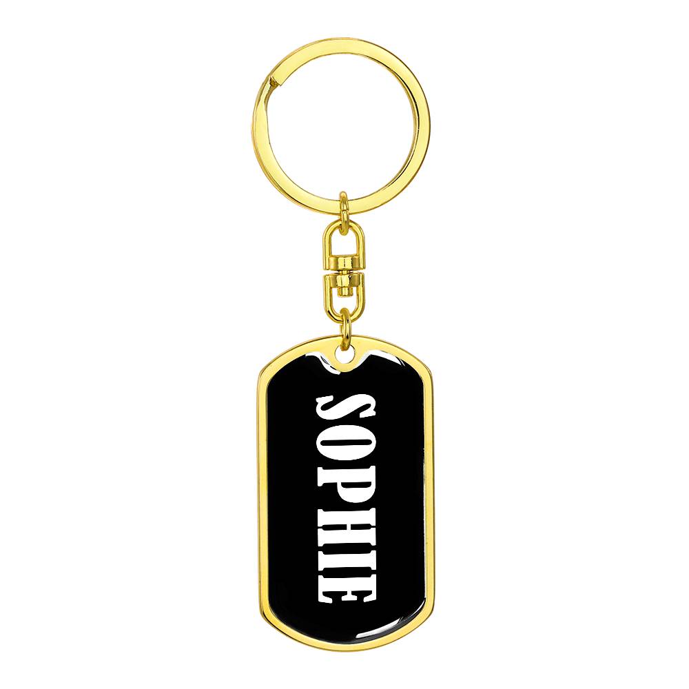 Sophie v03 - Luxury Dog Tag Keychain