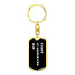 Coast Guardsman's Dad v3 - Luxury Dog Tag Keychain