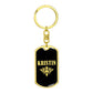 Kristin v02a - Luxury Dog Tag Keychain