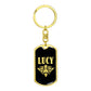 Lucy v02a - Luxury Dog Tag Keychain