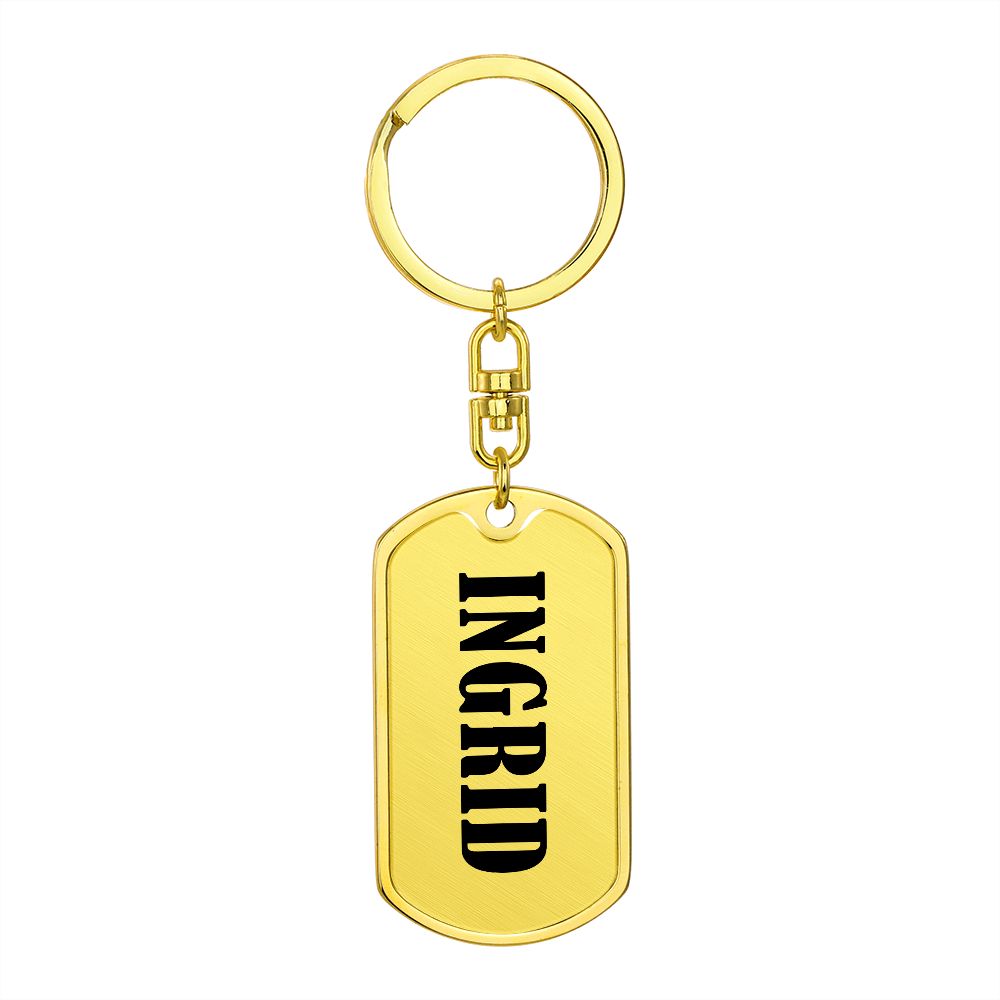 Ingrid v01 - Luxury Dog Tag Keychain