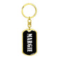 Margie v01w - Luxury Dog Tag Keychain
