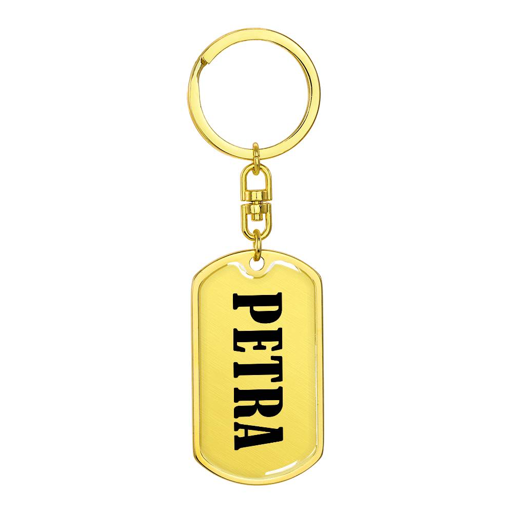 Petra v01 - Luxury Dog Tag Keychain