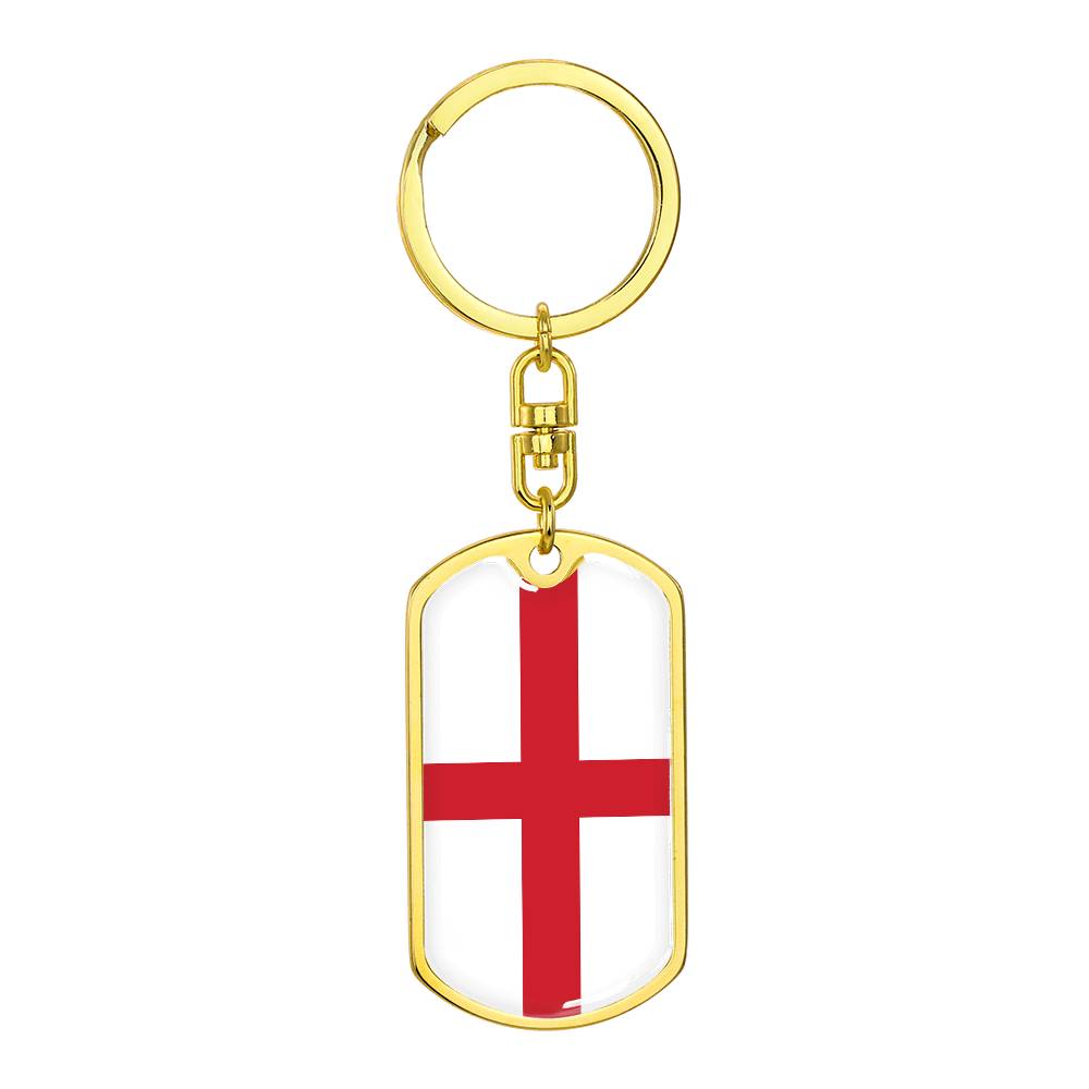 English Flag - Luxury Dog Tag Keychain
