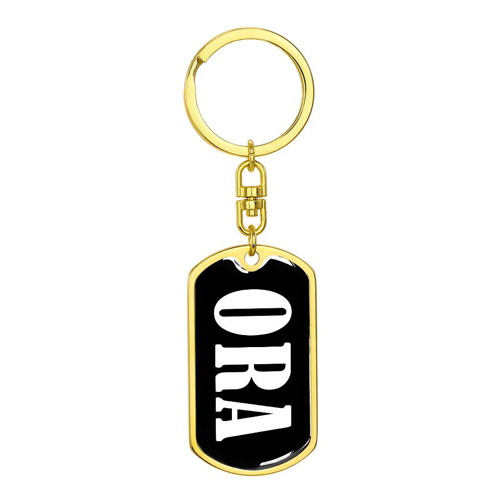 Ora v03 - Luxury Dog Tag Keychain