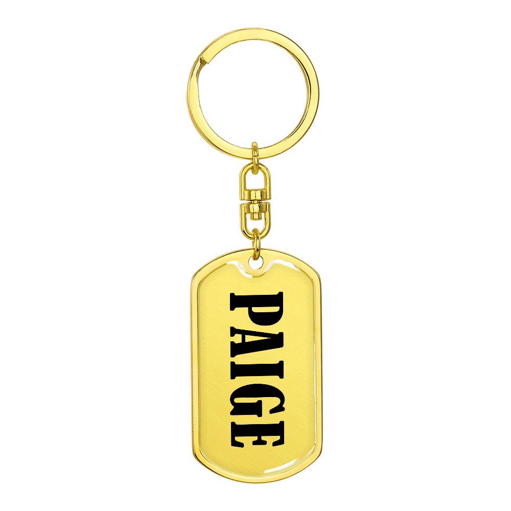 Paige v01 - Luxury Dog Tag Keychain