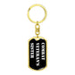 Combat Veteran's Sister v3 - Luxury Dog Tag Keychain