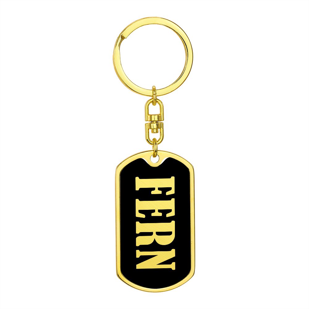 Fern v02 - Luxury Dog Tag Keychain