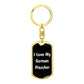 Love My German Pinscher v6 - Luxury Dog Tag Keychain