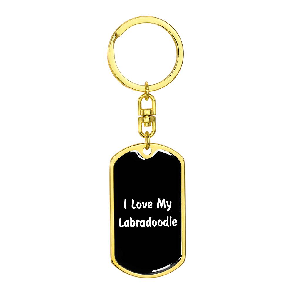Love My Labradoodle v6 - Luxury Dog Tag Keychain