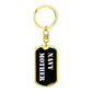 Navy Mother v3 - Luxury Dog Tag Keychain