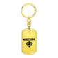 Gertrude v01a - Luxury Dog Tag Keychain