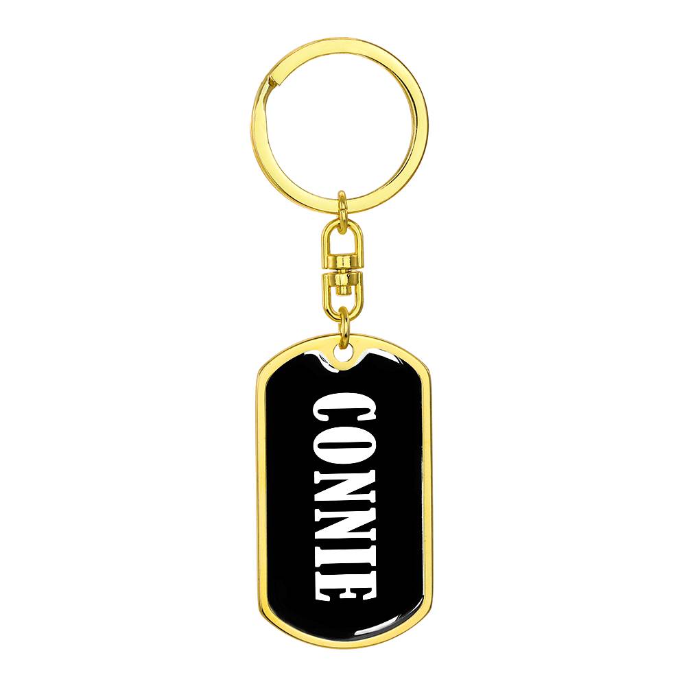 Connie v01w - Luxury Dog Tag Keychain