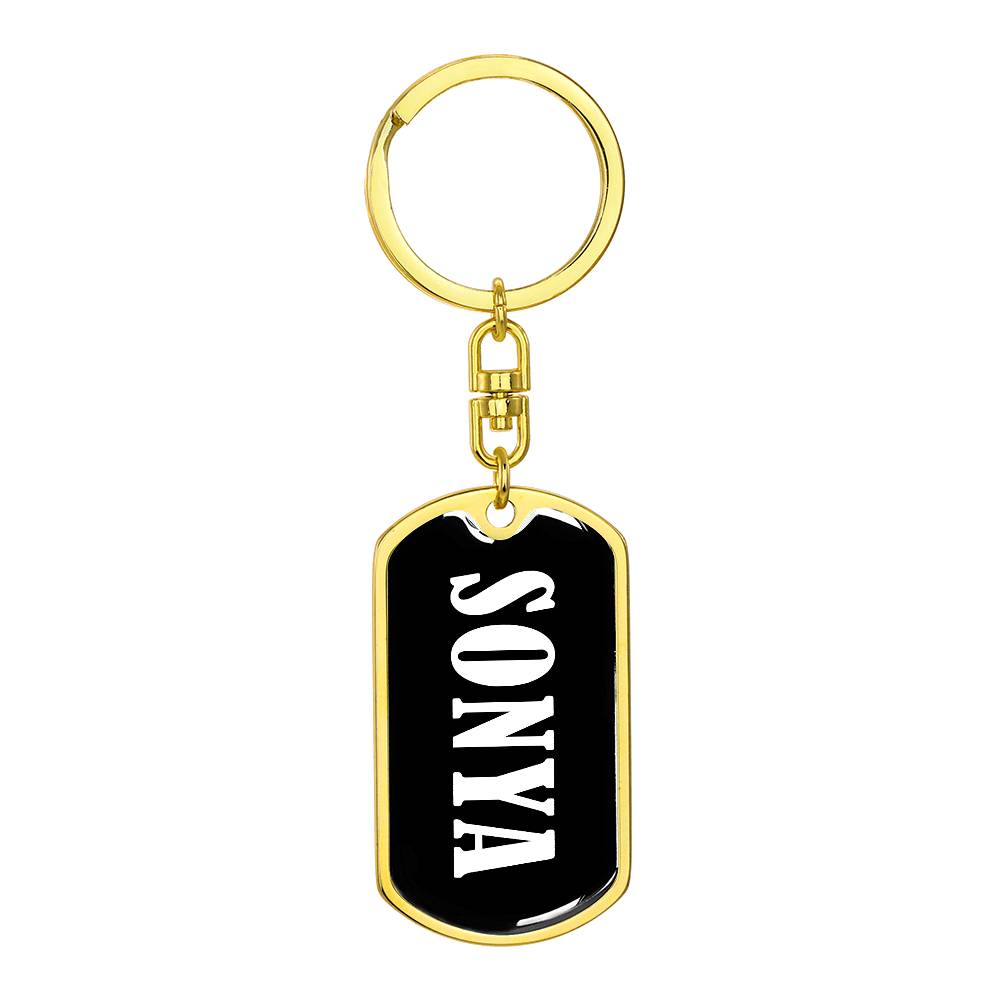 Sonya v01w - Luxury Dog Tag Keychain