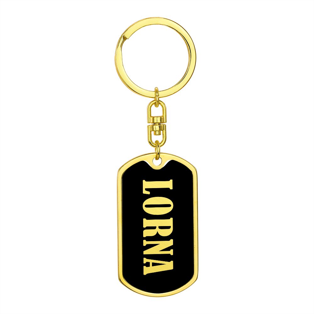 Lorna v02 - Luxury Dog Tag Keychain