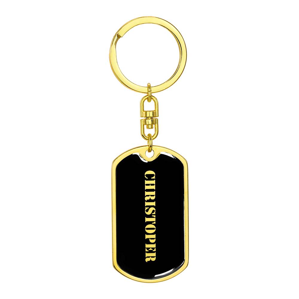 Christoper v2 - Luxury Dog Tag Keychain
