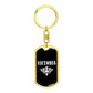 Victoria v03a - Luxury Dog Tag Keychain