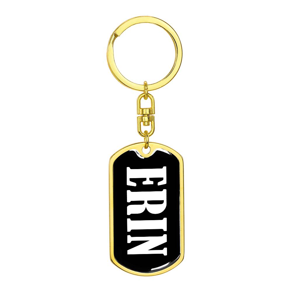 Erin v01w - Luxury Dog Tag Keychain