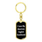 Love My American English Coonhound v6 - Luxury Dog Tag Keychain