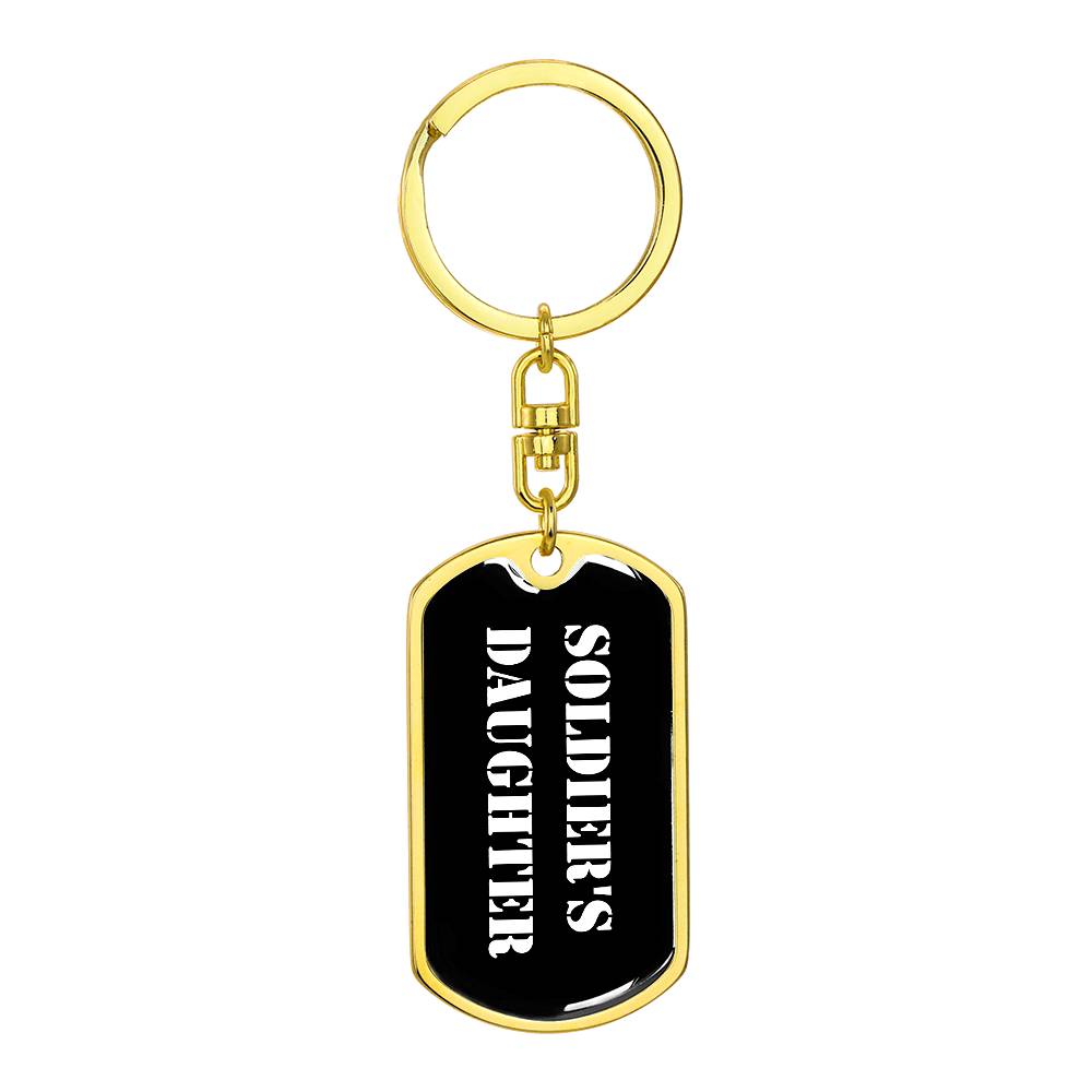 Soldier's Daughter v3 - Luxury Dog Tag Keychain