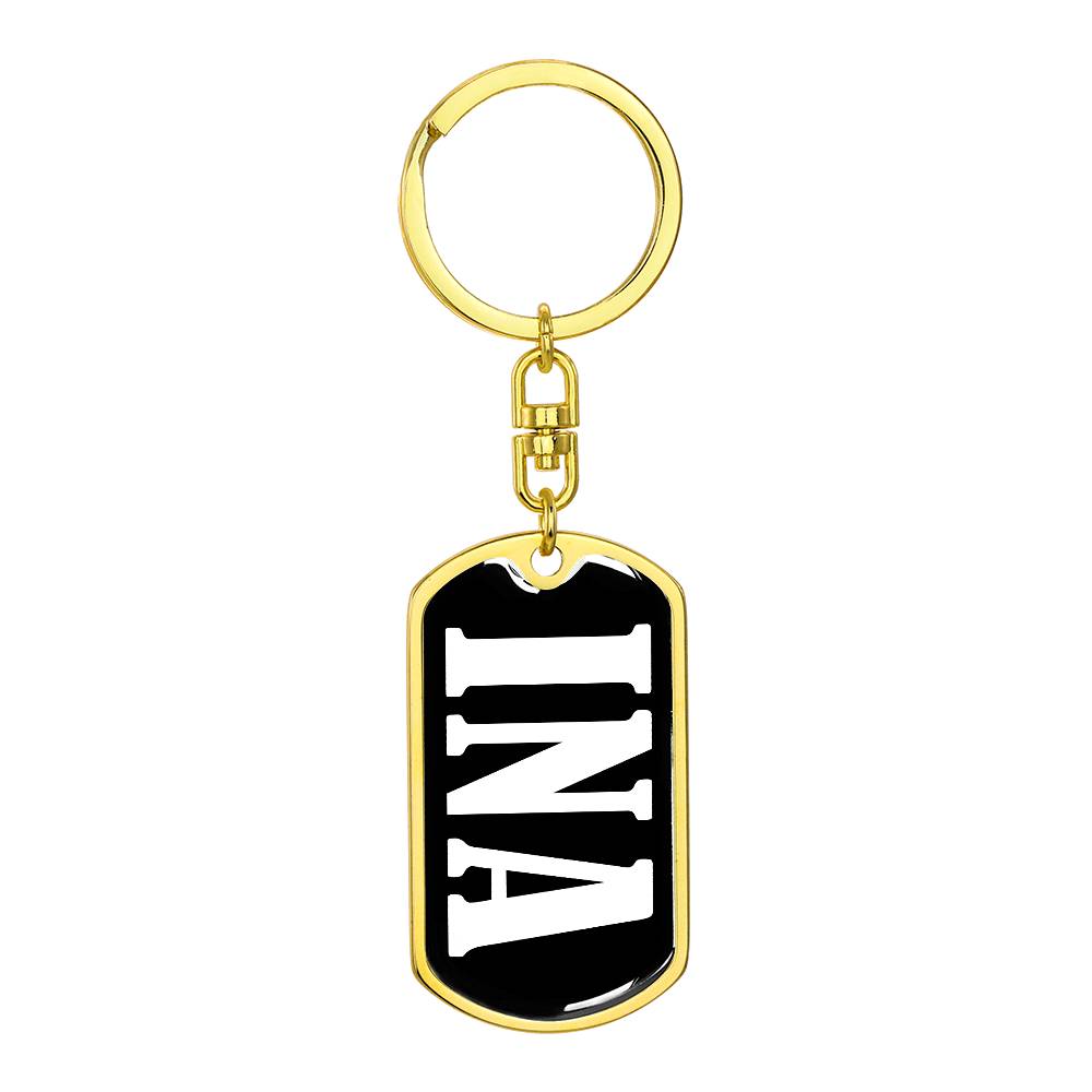 Ina v03 - Luxury Dog Tag Keychain