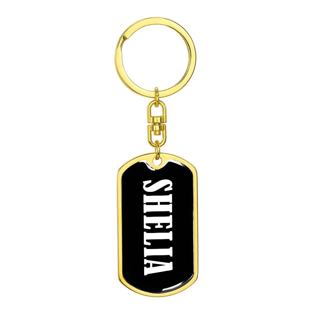 Shelia v01w - Luxury Dog Tag Keychain