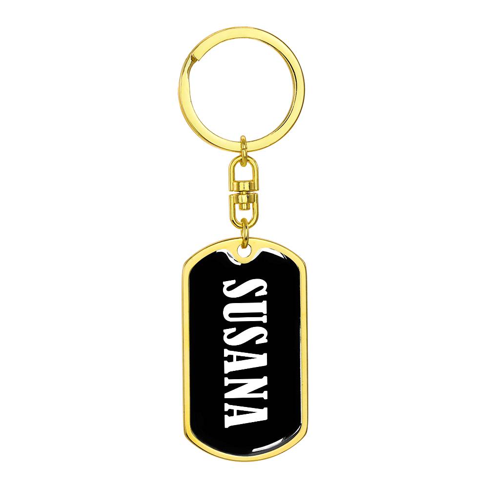 Susana v03 - Luxury Dog Tag Keychain