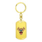 Funny Reindeer Face 18 - Luxury Dog Tag Keychain