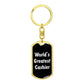 World's Greatest Cashier v3 - Luxury Dog Tag Keychain