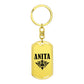 Anita v01a - Luxury Dog Tag Keychain