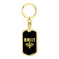 Holly v02a - Luxury Dog Tag Keychain