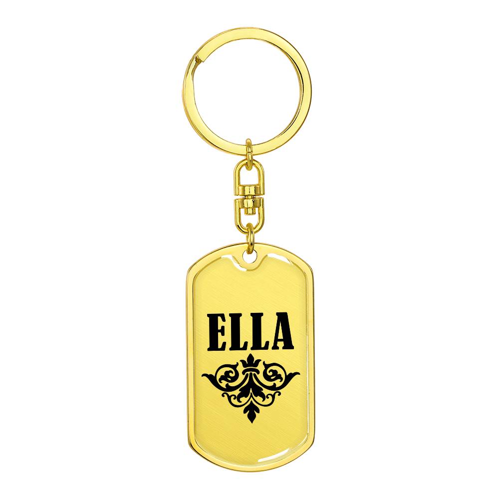 Ella v01a - Luxury Dog Tag Keychain