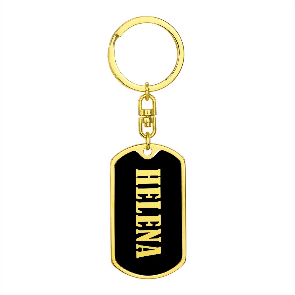Helena v02 - Luxury Dog Tag Keychain