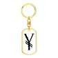 Initial Y v001-14 - Luxury Dog Tag Keychain