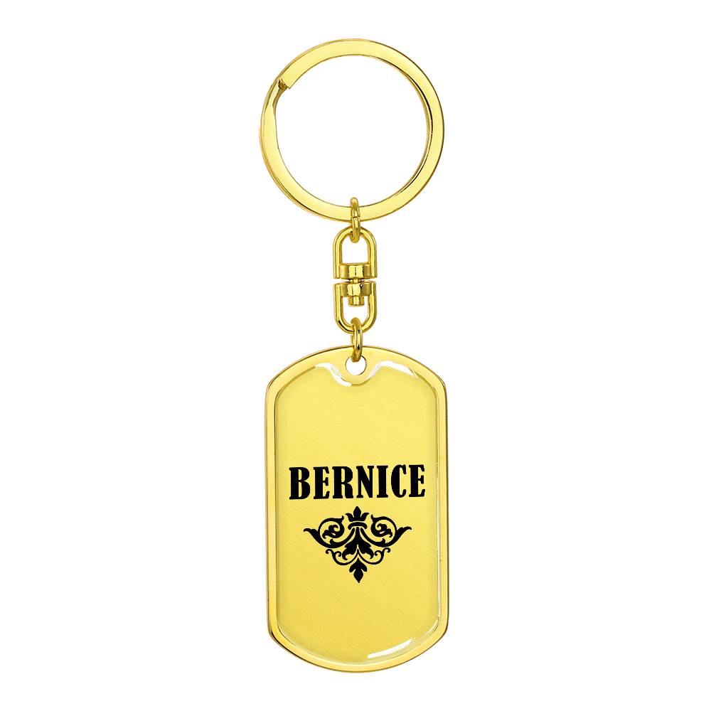 Bernice v01a - Luxury Dog Tag Keychain