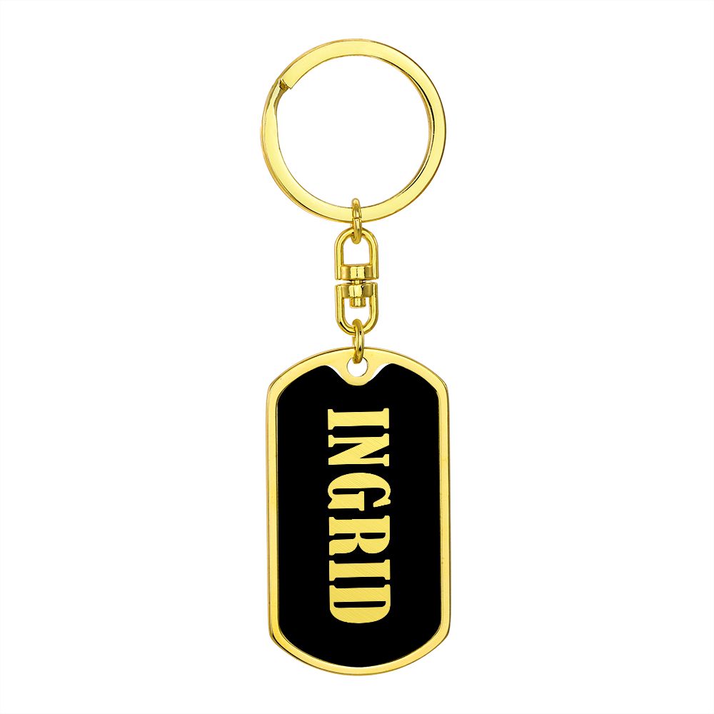Ingrid v02 - Luxury Dog Tag Keychain