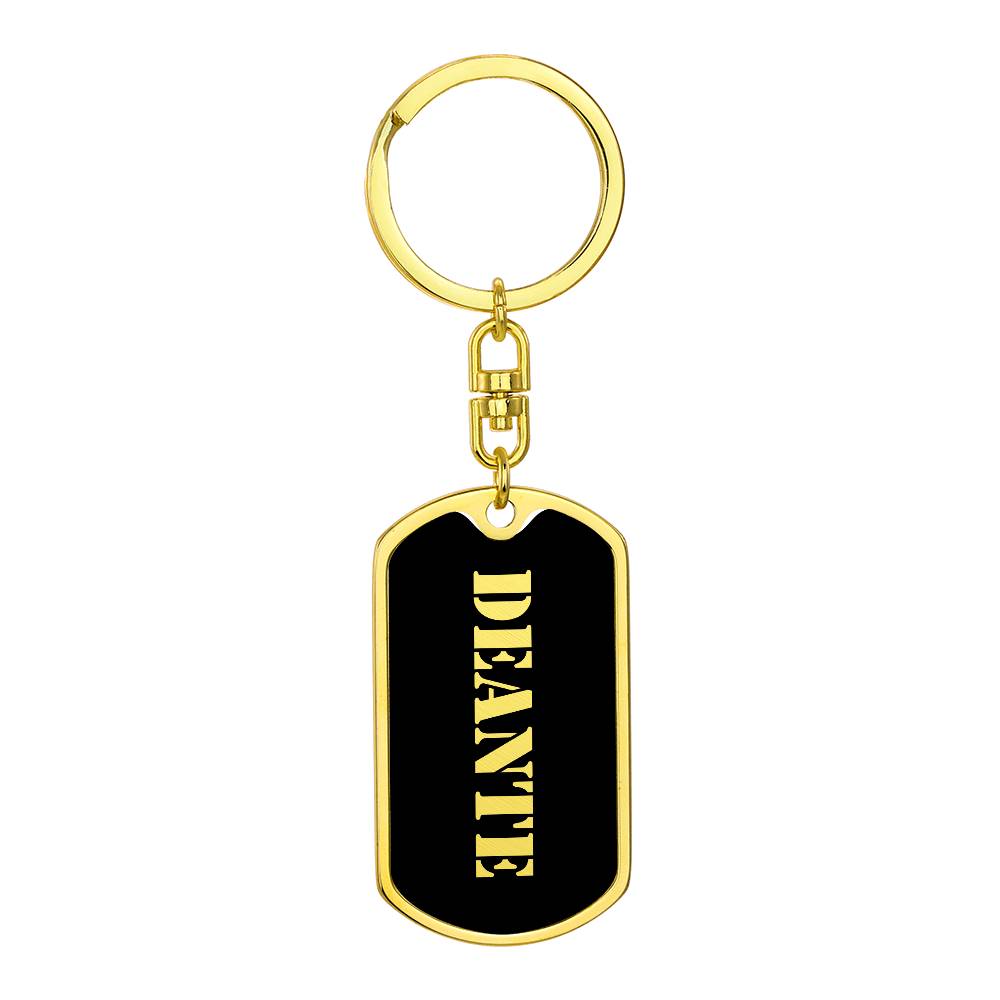 Deante v2 - Luxury Dog Tag Keychain
