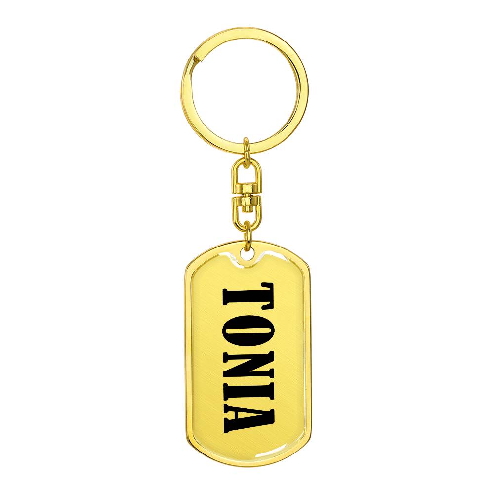 Tonia v01 - Luxury Dog Tag Keychain