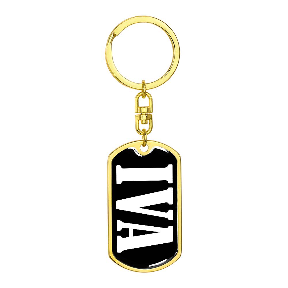 Iva v03 - Luxury Dog Tag Keychain