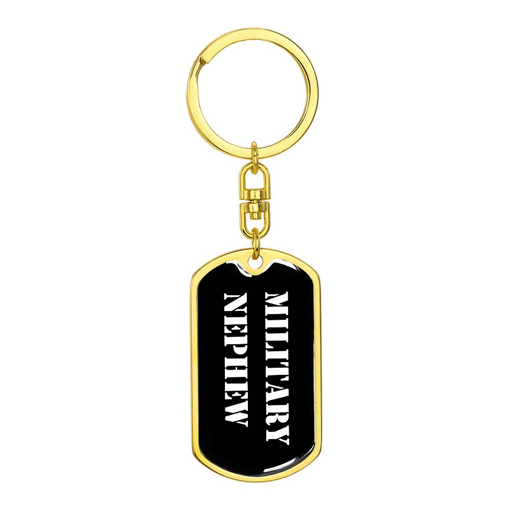 Military Nephew v3 - Luxury Dog Tag Keychain