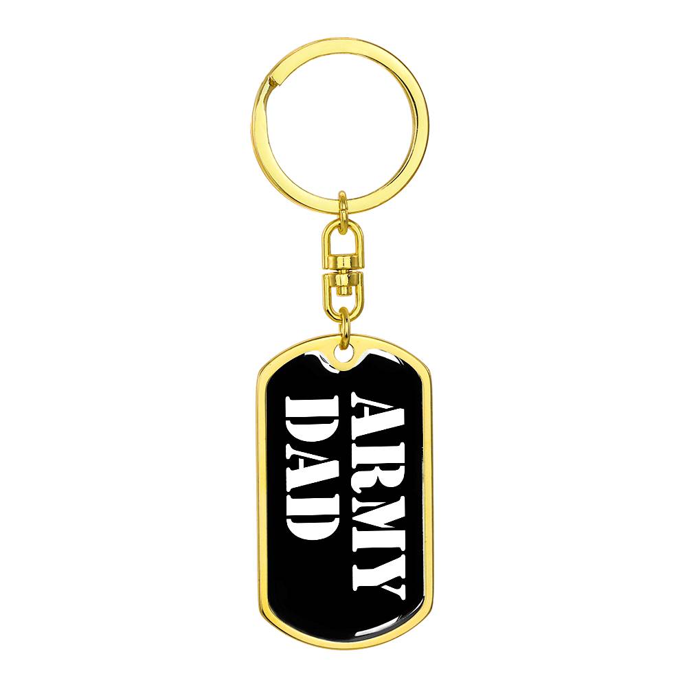 Army Dad v3 - Luxury Dog Tag Keychain