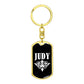 Judy v03a - Luxury Dog Tag Keychain