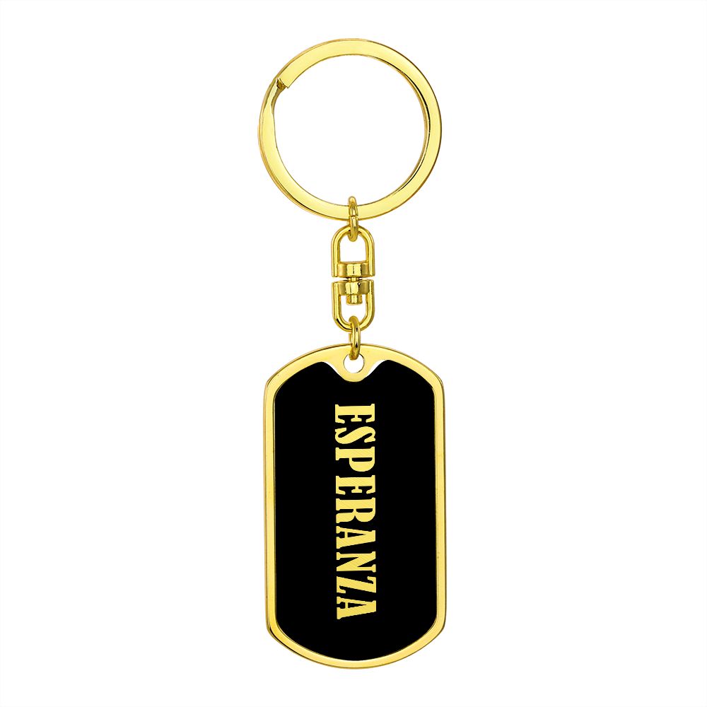 Esperanza v02 - Luxury Dog Tag Keychain