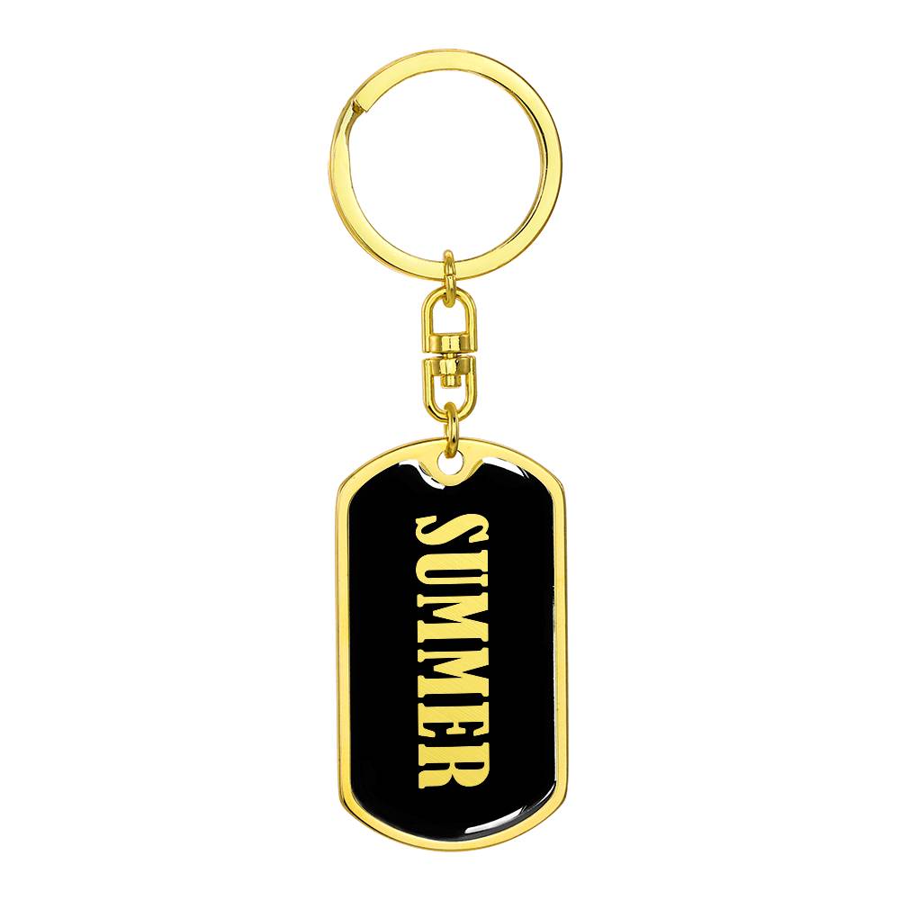 Summer v02 - Luxury Dog Tag Keychain