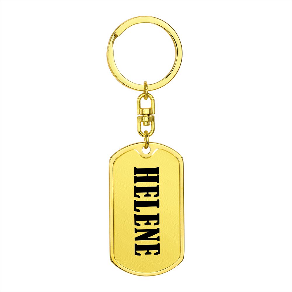 Helene v01 - Luxury Dog Tag Keychain