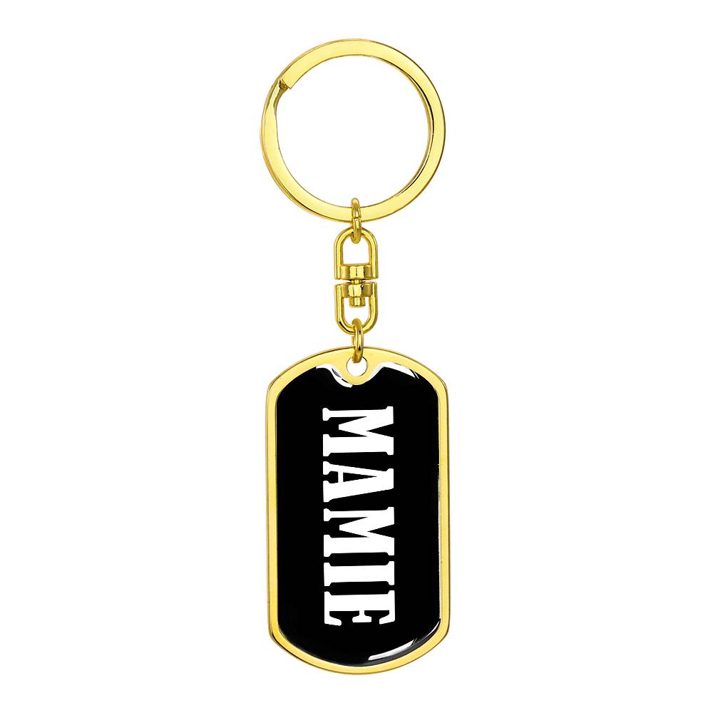 Mamie v01w - Luxury Dog Tag Keychain