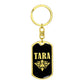Tara v02a - Luxury Dog Tag Keychain